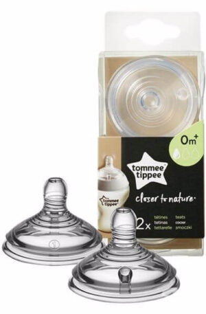 Tommee Tippee C2N Slow 0 m+ 2 pcs etetőcumi szilikon