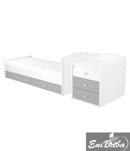 Kombiágy TIMBA VIKI 5 fiókos Maxi KRÉM-FŰZ SZÍNBEN - Image 4