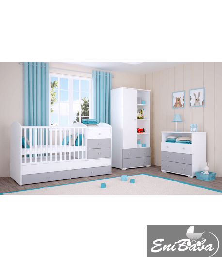 Kombiágy TIMBA VIKI 5 fiókos Maxi KRÉM-FŰZ SZÍNBEN - Image 3