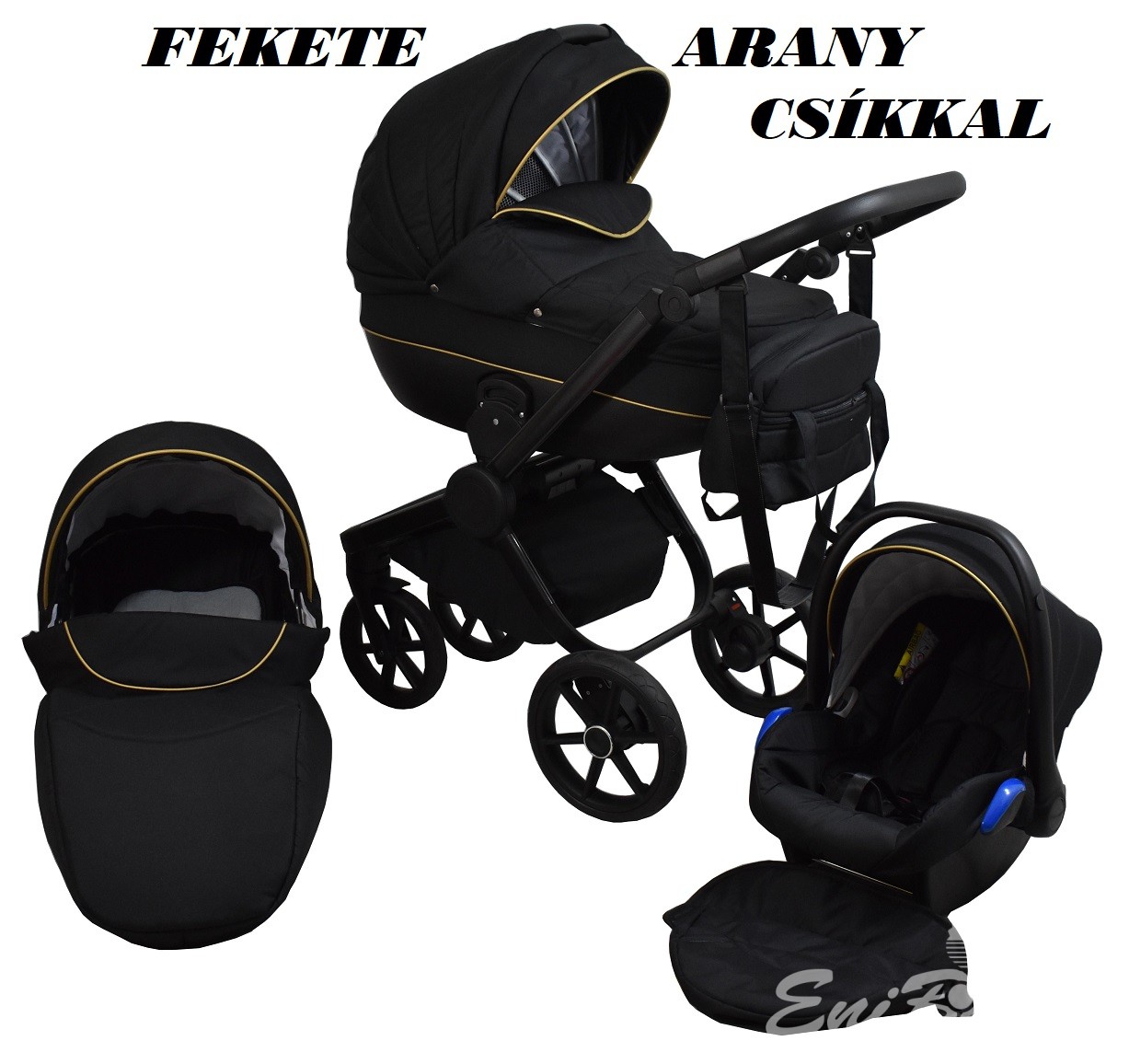 TAVASZI AKCIÓ!! 3:1 BABAKOCSI BABYCRUISER HIRO 11 SZÍNBEN, FEKETE VAGY FEHÉR VÁZZAL! - Image 2