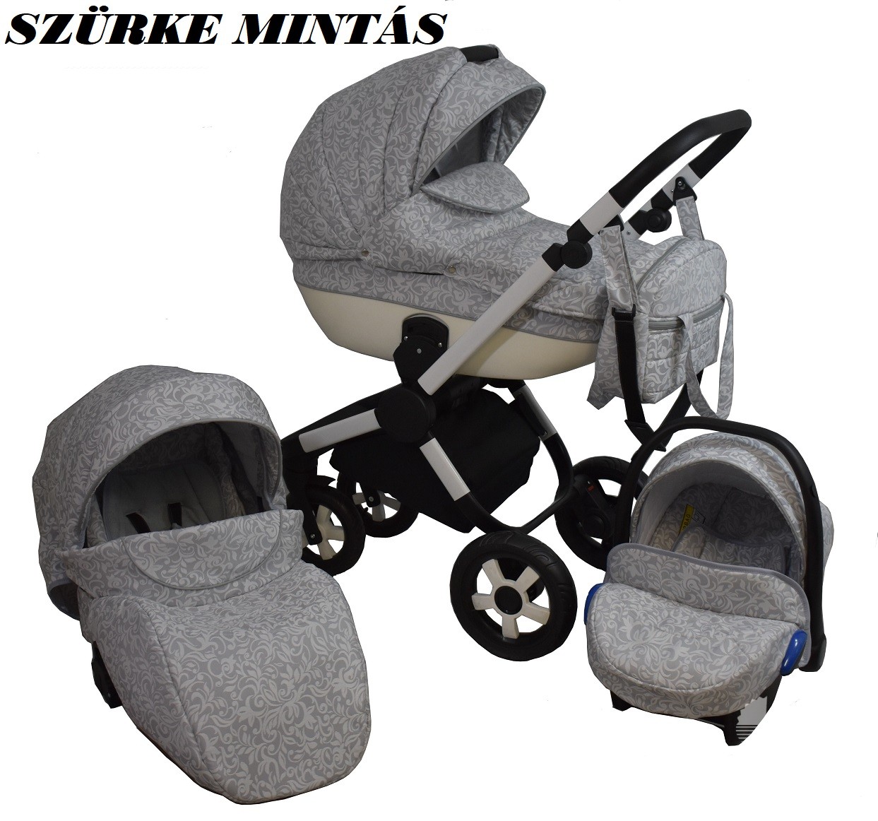 TAVASZI AKCIÓ!! 3:1 BABAKOCSI BABYCRUISER HIRO 11 SZÍNBEN, FEKETE VAGY FEHÉR VÁZZAL! - Image 5