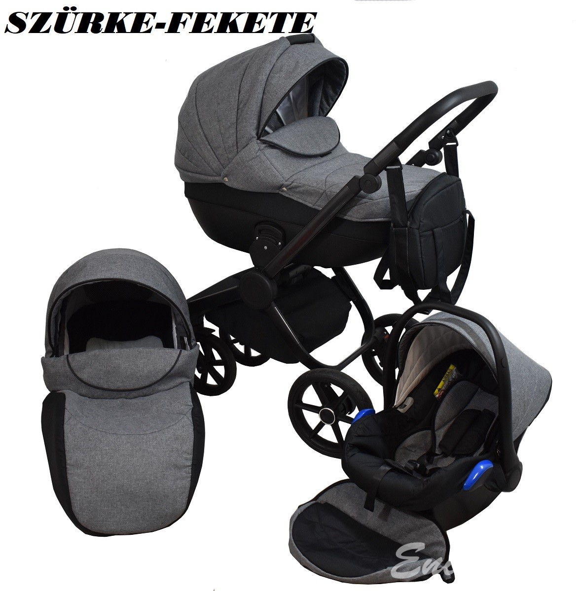 TAVASZI AKCIÓ!! 3:1 BABAKOCSI BABYCRUISER HIRO 11 SZÍNBEN, FEKETE VAGY FEHÉR VÁZZAL! - Image 4