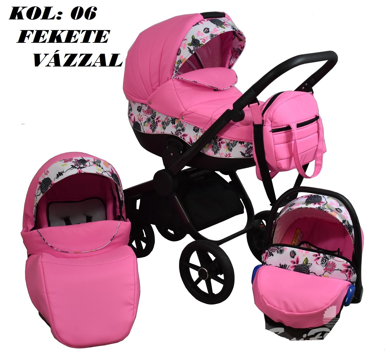 TAVASZI AKCIÓ!! 3:1 BABAKOCSI BABYCRUISER HIRO 11 SZÍNBEN, FEKETE VAGY FEHÉR VÁZZAL! - Image 12