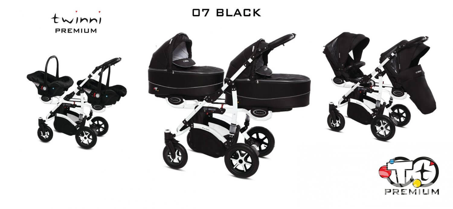 BABYACTIVE TWINNI PRÉMIUM IKERBABAKOCSI, RENDELHETŐ SZÍNEK; FEHÉR VÁZZAL - Image 3