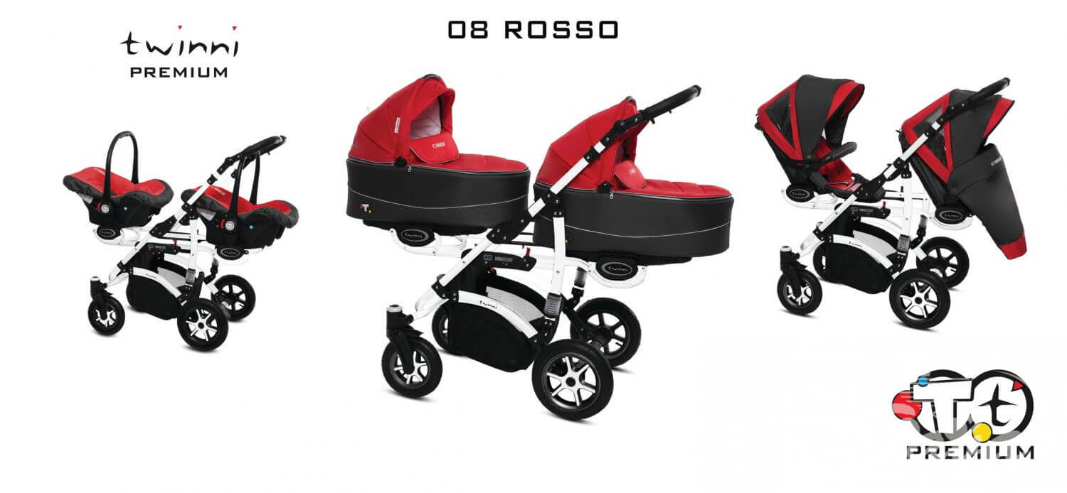 BABYACTIVE TWINNI PRÉMIUM IKERBABAKOCSI, RENDELHETŐ SZÍNEK; FEHÉR VÁZZAL