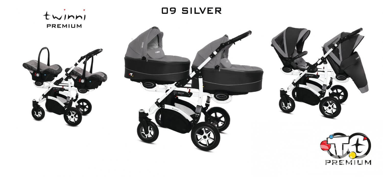 BABYACTIVE TWINNI PRÉMIUM IKERBABAKOCSI, RENDELHETŐ SZÍNEK; FEHÉR VÁZZAL - Image 4
