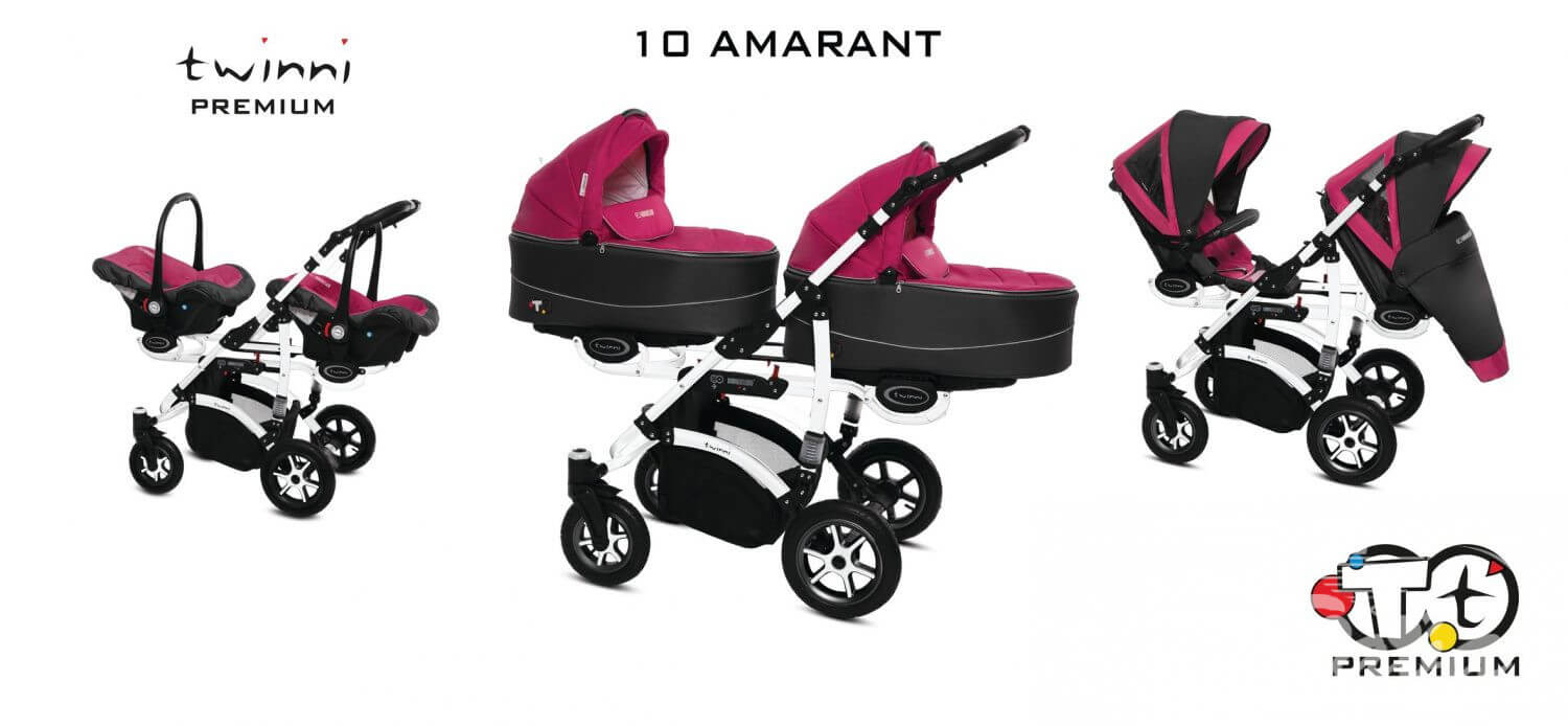 BABYACTIVE TWINNI PRÉMIUM IKERBABAKOCSI, RENDELHETŐ SZÍNEK; FEHÉR VÁZZAL - Image 5