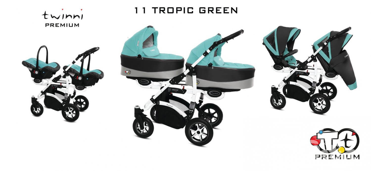BABYACTIVE TWINNI PRÉMIUM IKERBABAKOCSI, RENDELHETŐ SZÍNEK; FEHÉR VÁZZAL - Image 6