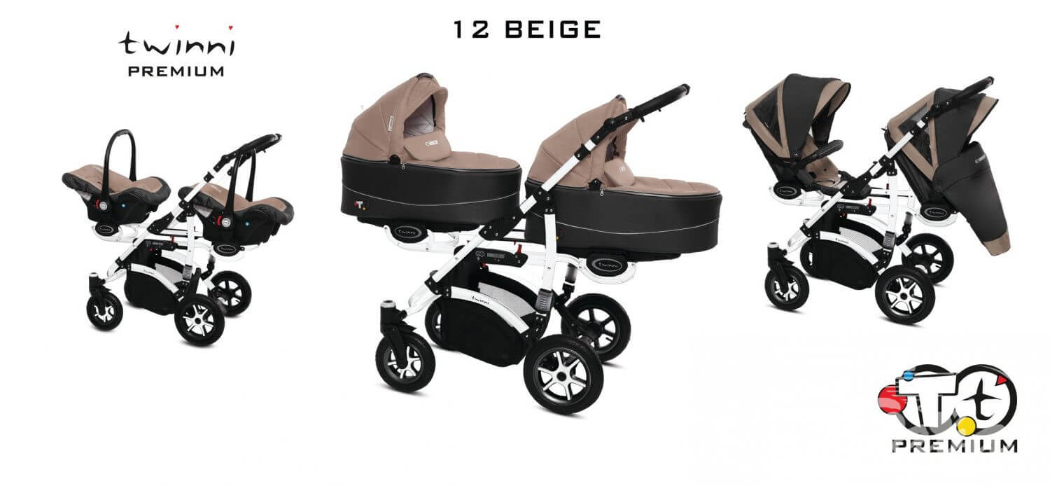 BABYACTIVE TWINNI PRÉMIUM IKERBABAKOCSI, RENDELHETŐ SZÍNEK; FEHÉR VÁZZAL - Image 7
