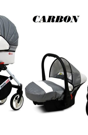 MULTIFUNKCIÓS BABAKOCSI BABYLUX White Lux CARBON;