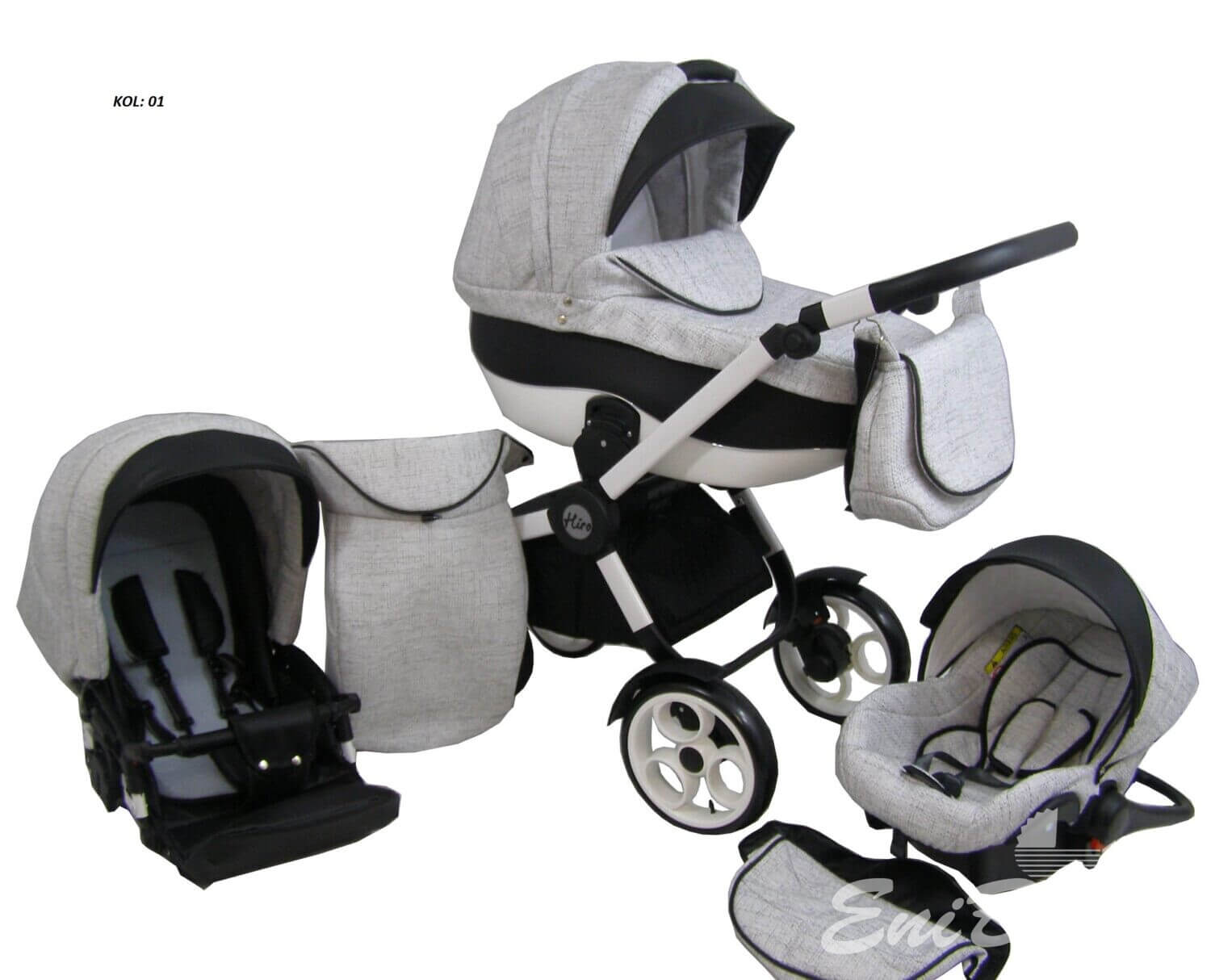 TAVASZI AKCIÓ!! 3:1 BABAKOCSI BABYCRUISER HIRO 11 SZÍNBEN, FEKETE VAGY FEHÉR VÁZZAL! - Image 7