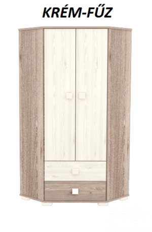 TIMBA VIKI Sarokszekrény, KRÉM-FŰZ SZÍNBEN