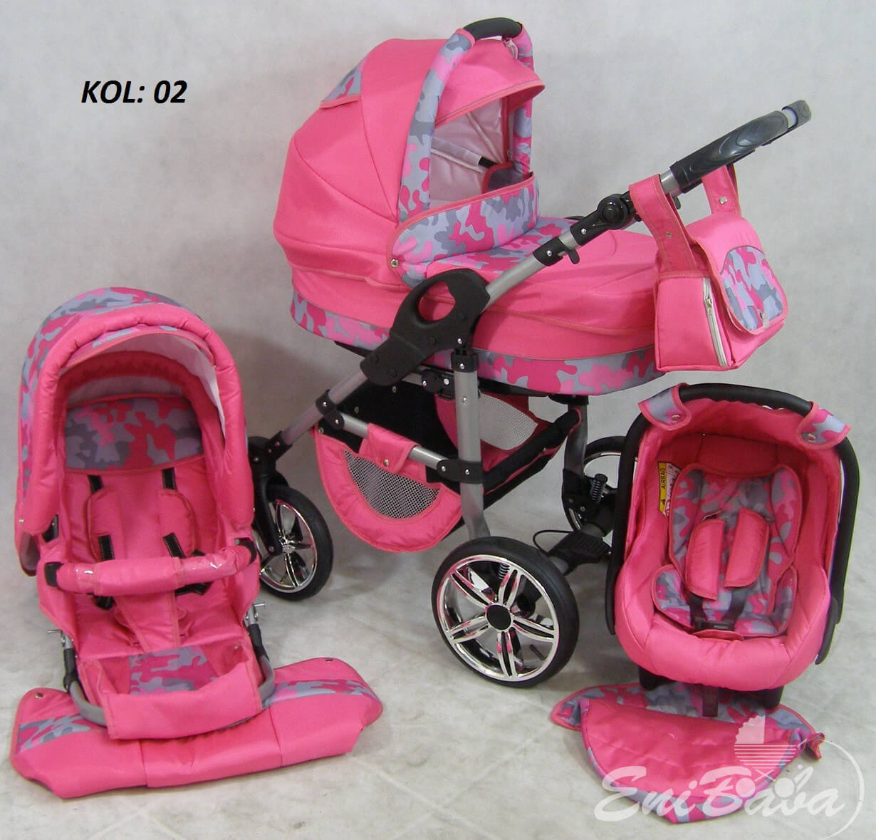 NYÁRI AKCIÓ!! 3:1 BABAKOCSI Babycruiser SMILE MILITARI 4 színben! - Image 3