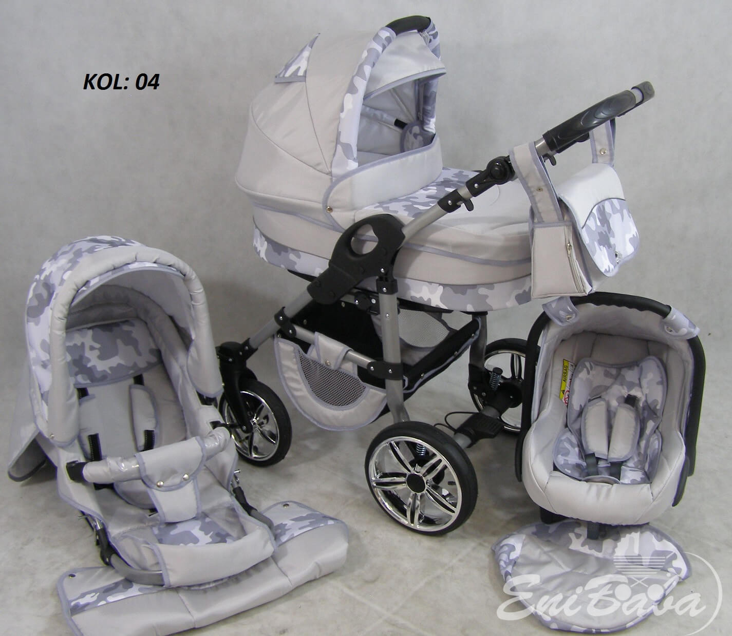NYÁRI AKCIÓ!! 3:1 BABAKOCSI Babycruiser SMILE MILITARI 4 színben! - Image 5