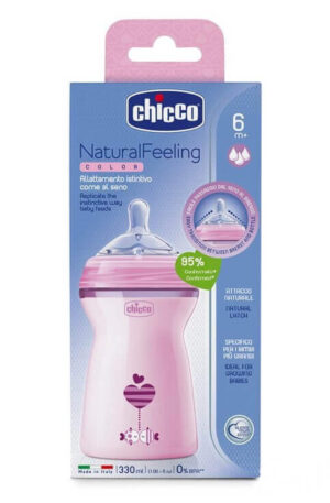 Chicco Natural Feeling Fbottle 6m+ 330ml Pink cumisüveg
