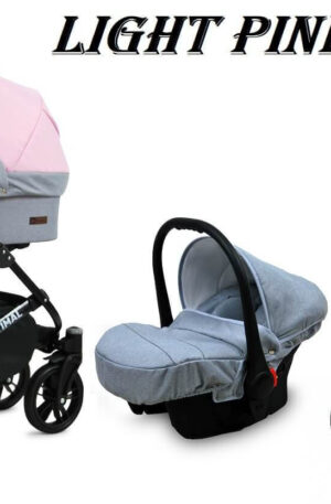 TAVASZI AKCIÓ!! BABAKOCSI BABYLUX OPTIMAL ,,LIGHT PINK" FEKETE VÁZSZÍNNEL, KÉSZLETEN, AZONNAL ELVIHETŐ!!