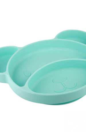 Csúszásmentes osztott szilikon tányér, menta