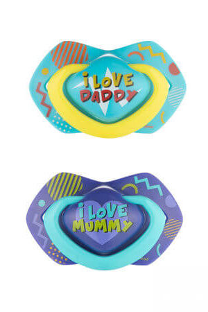 Canpol babies nyugtató cumi Neon Love 2db. szilikon, anatómiai C 18+ kék