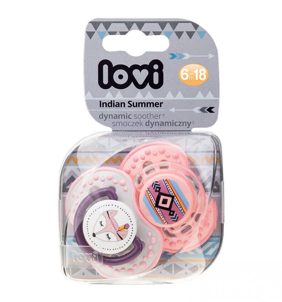 Lovi dinamikus nyugtató cumi Indian Summer 6-18 hó 2 dbKÉSZLETEN