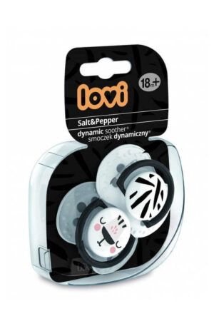 Lovi Dinamikus nyugtató cumi Salt&Pepper 2db. 18hó+Készleten