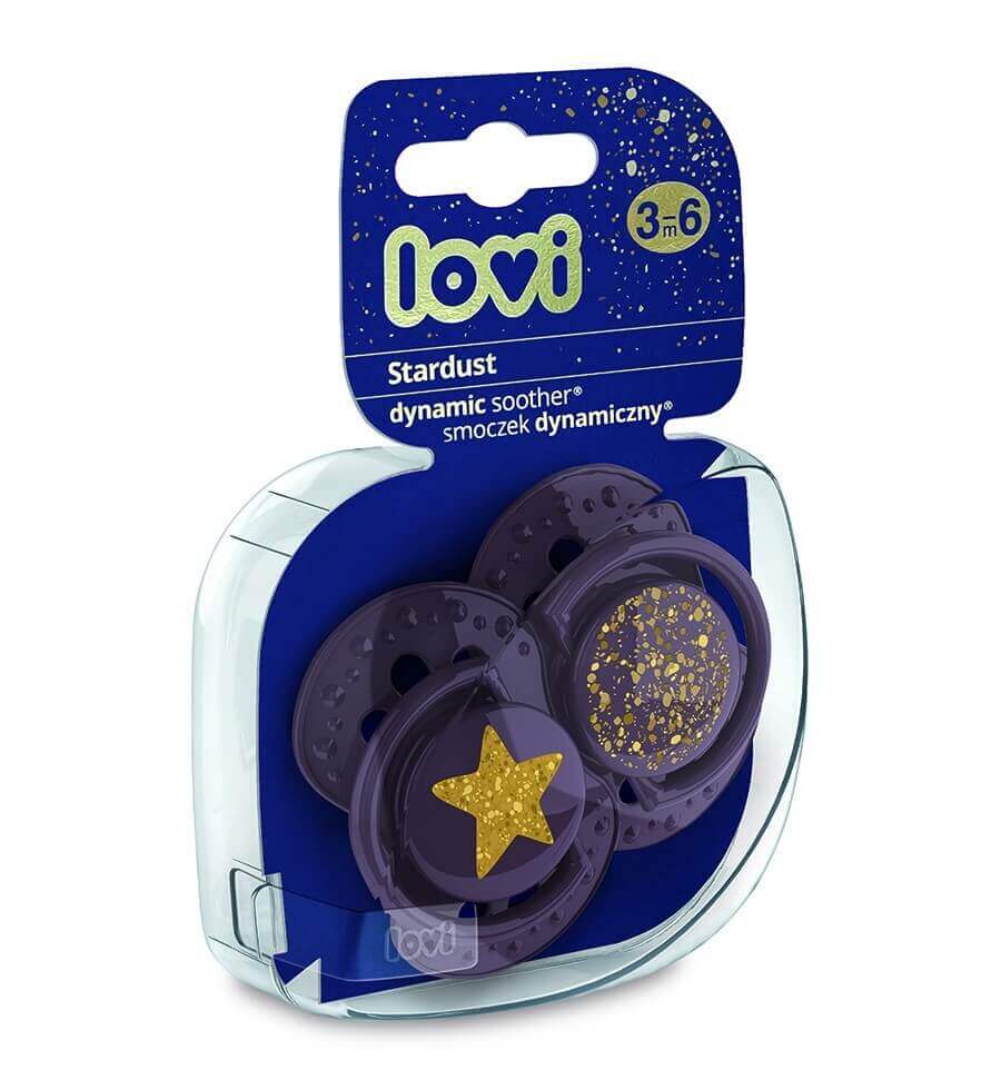 Lovi dinamikus nyugtató cumi Stardust 3-6 hó violet 2dbKészleten