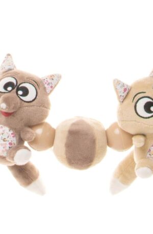 4 BABY plüss csörgő babakocsira bézs Készleten