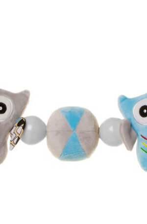 4 BABY plüss csörgő babakocsira  kék  Készleten