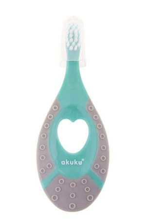 Akuku első fogkefe szilikon rágókával