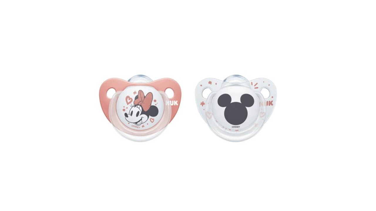 NUK cumi - Mickey, Minnie szürke/fehér, 0-6 m KÉSZLETEN