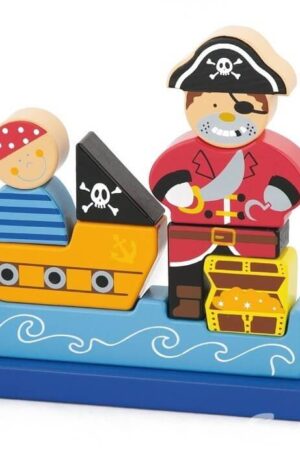 Viga Kalóz fából készült mágneses puzzle 3D kockák