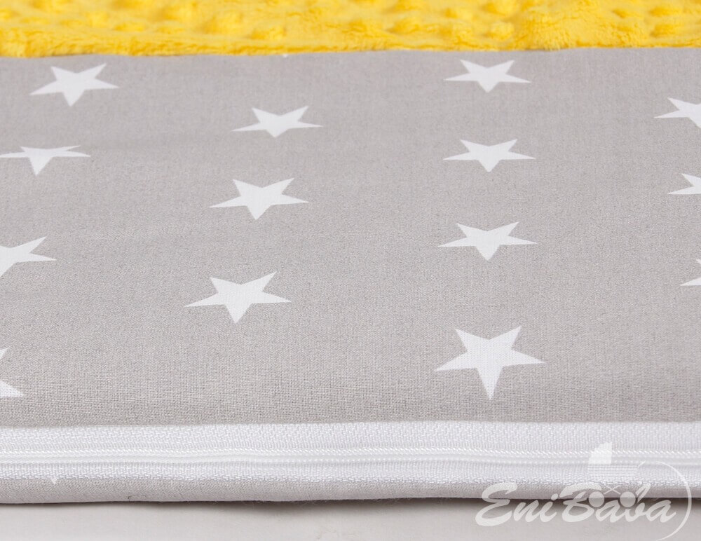 WIGWAM sátor szőnyeggel + 3 párnával + SZÍV alakú dísszel, PINK/SÁRGA/PIROS-SZÜRKE CSILLAGOS - Image 6