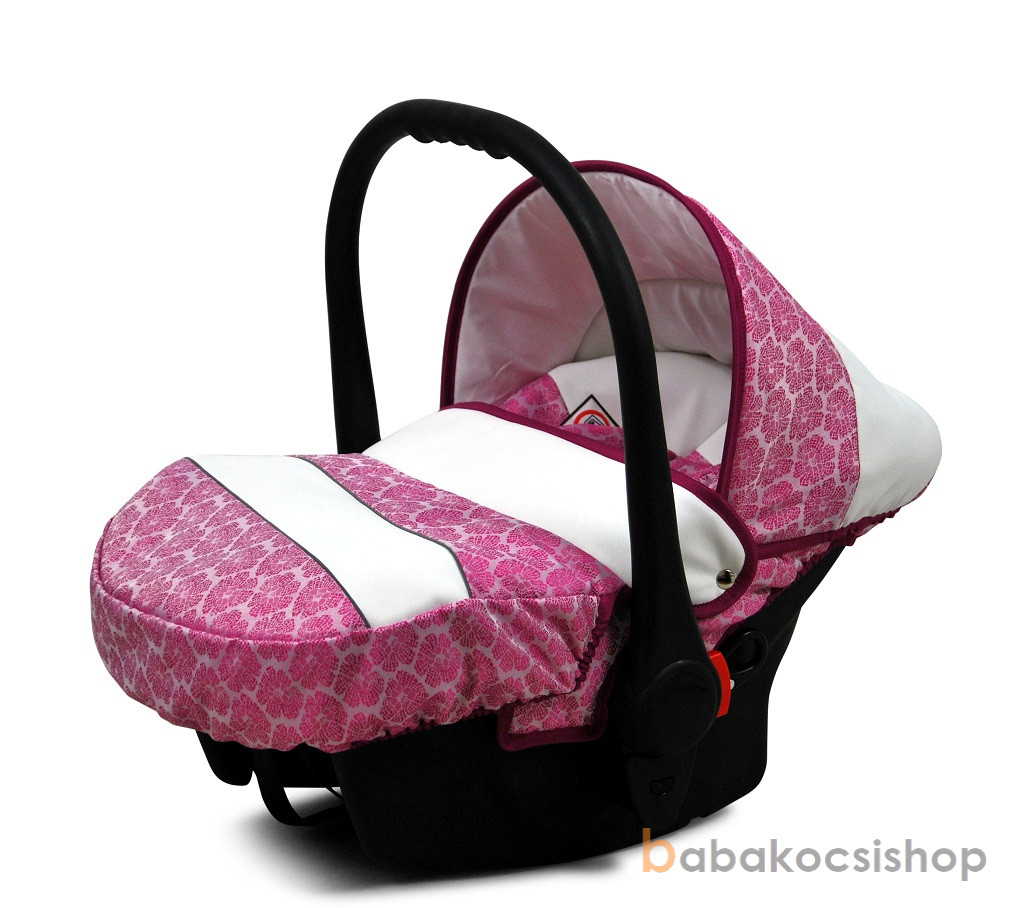 NYÁRI AKCIÓ!! BABAKOCSI 3:1 BABYLUX White Lux DARK PINK; KÉSZLETEN, AZONNAL ELVIHETŐ!! - Image 4