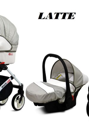 TAVASZI AKCIÓ! MULTIFUNKCIÓS BABAKOCSI BABYLUX White Lux LATTE; BABAKOCSI KÉSZLETEN, AZONNAL ELVIHETŐ!