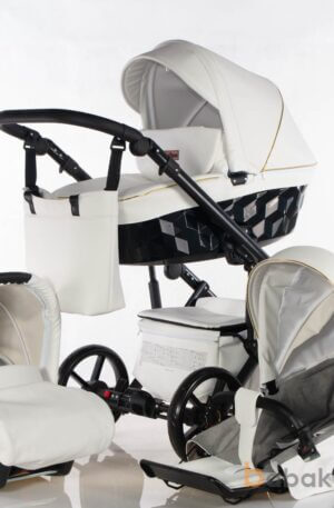 TAVASZI AKCIÓ!! MULTIFUNKCIÓS 3:1 BABAKOCSI KAJTEX CUBIC FEHÉR -FEKETE