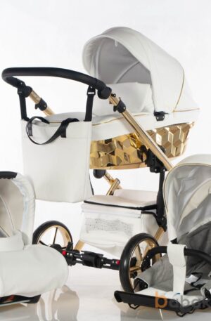 TAVASZI AKCIÓ!! MULTIFUNKCIÓS 3:1 BABAKOCSI KAJTEX CUBIC FEHÉR-GOLD