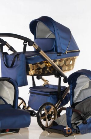 TAVASZI AKCIÓ!! MULTIFUNKCIÓS 3:1 BABAKOCSI KAJTEX CUBIC KÉK-GOLD