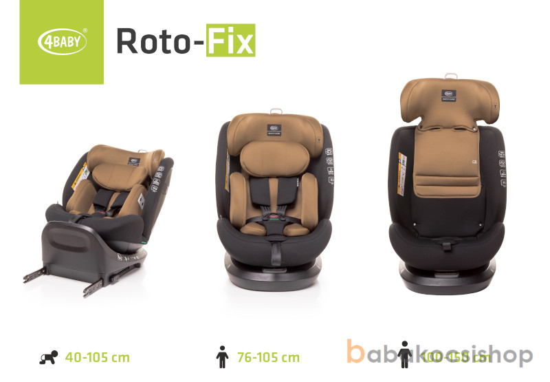 AUTÓSÜLÉS 40-150 cm 0-36 kg 4Baby Roto-Fix ISOFIX RENDELHETŐ SZÍNEK! KÉSZLETEN, AZONNAL ELVIHETŐ!