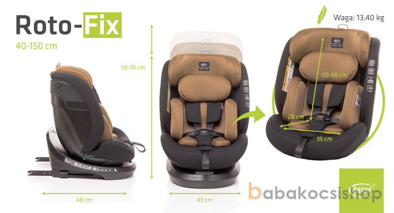AUTÓSÜLÉS 40-150 cm 0-36 kg 4Baby Roto-Fix ISOFIX RENDELHETŐ SZÍNEK! KÉSZLETEN, AZONNAL ELVIHETŐ! - Image 8
