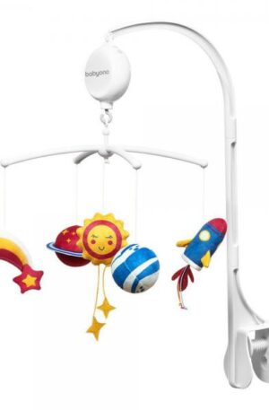 BabyOno Forgó zenélő elektromos - utazóágyra és fa kiságyra - Kozmosz 794, KÉSZLETEN, AZONNAL ELVIHETŐ!