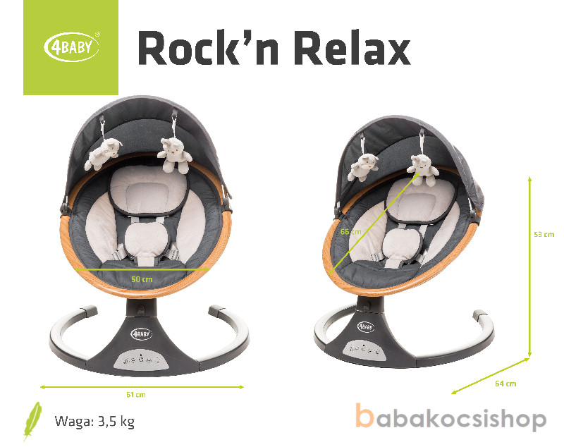 4 BABY ELEKTROMOS HINTA ROCK'N RELAX XXIV GREY,