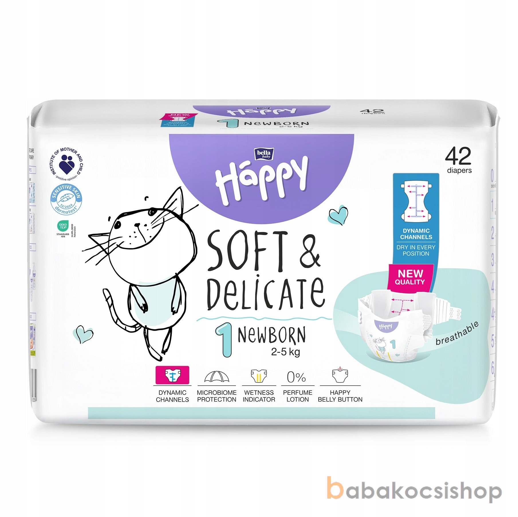 Bella Happy Bella Baby Happy Newborn eldobható pelenka, méret: 1, (2-5kg) Készleten