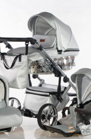 TAVASZI AKCIÓ!! MULTIFUNKCIÓS 3:1 BABAKOCSI KAJTEX CUBIC METÁL SZÜRKE-SILVER