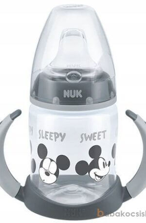 NUK Disney Mickey 150ml szürke tanulópohár 6-18 KÉSZLETEN